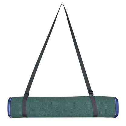 Cosmorugs Antiskid Cloth backing Cotton Yoga Mats Green with Grey Line