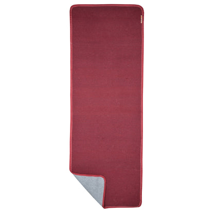 Cosmorugs Antiskid Cotton Yoga Mat Maroon with Cloth Backing 6mm Thick