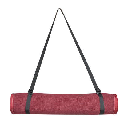 Cosmorugs Antiskid Cotton Yoga Mat Maroon with Cloth Backing 6mm Thick