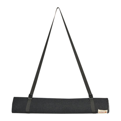 Cosmorugs Antiskid Cotton Yoga Mats I Green and Yellow Lines 6mm Thick