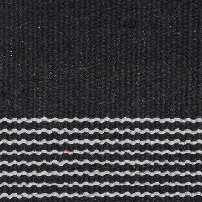 Cosmorugs Antiskid Cotton Yoga Mats Rubber Backed Black Grey 4mm Thick