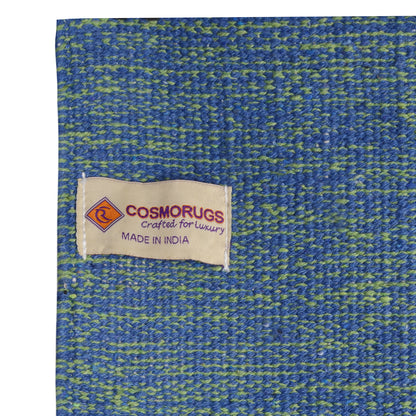 Cosmorugs Antiskid Rubber Backed Ecofriendly Cotton Yoga Mat Mix Color