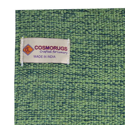 Cosmorugs Antiskid Rubber Backed Ecofriendly Cotton Yoga Mat Mix Color