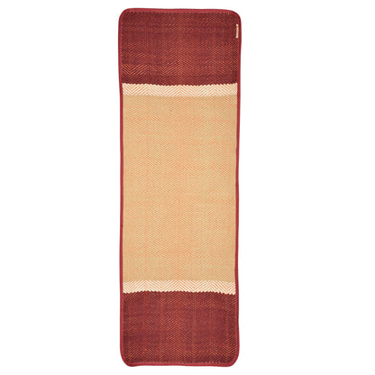 Cosmorugs Antiskid Cotton Yoga Mats 8mm Thick Maroon and Beige Colors