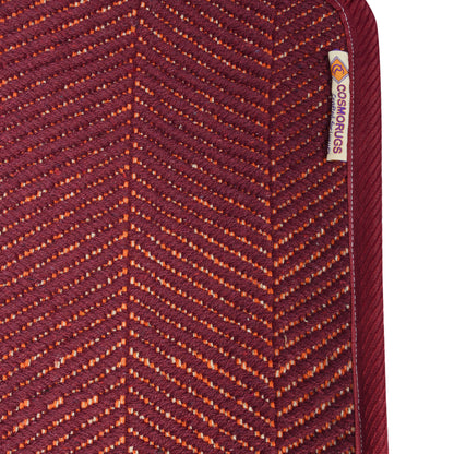 Cosmorugs Antiskid Cotton Yoga Mats 8mm Thick Maroon and Beige Colors