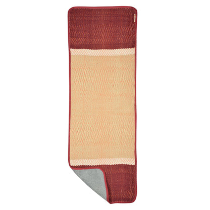 Cosmorugs Antiskid Cotton Yoga Mats 8mm Thick Maroon and Beige Colors