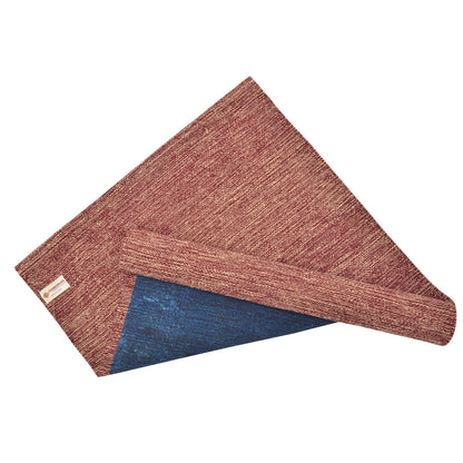Cosmorugs Antiskid Rubber Backed Ecofriendly Cotton Yoga Mat Mix Color
