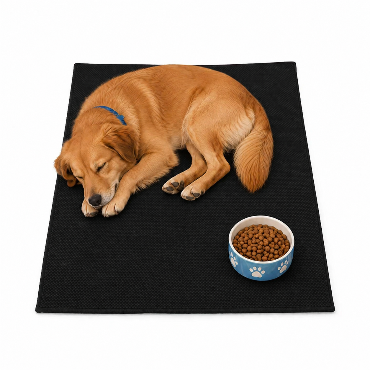 Cosmorugs Handwoven Cotton Pet Mat – Black | 4mm Thick