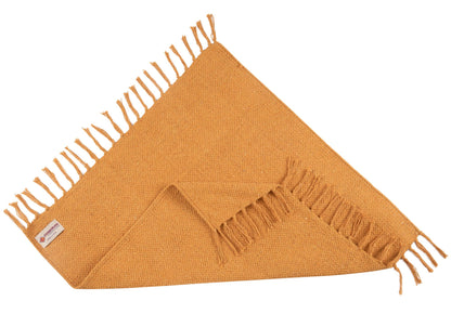 Cosmorugs Handwoven Cotton Puja Mats Yellow Color 2x2 Ft 4mm Thickness