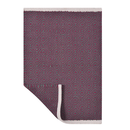 Cosmorugs Crafted for Luxury Premium Cotton Door Mat in Maroon & Green