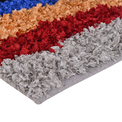 Cosmorugs Handwoven Cotton Feather Yarn Bed Side Runner with Cut Piles