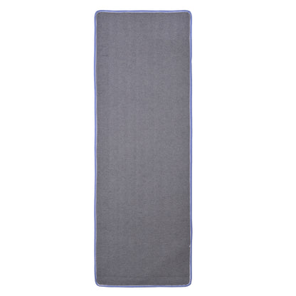 Cosmorugs Antiskid Cotton Yoga Mats Maroon and Grey Lines 12mm Thick