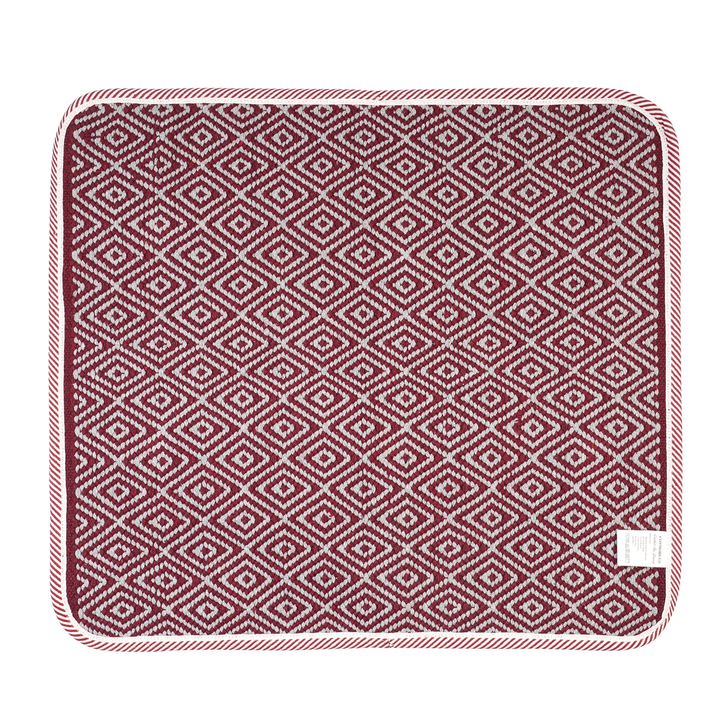 Cosmorugs Handwoven Cotton Pet Mat – Maroon & Grey / Blue & Grey | 24x24 CM, 5mm Thick