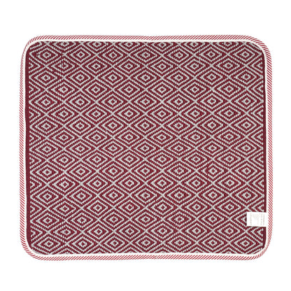 Cosmorugs Handwoven Cotton Pet Mat – Maroon & Grey / Blue & Grey | 24x24 CM, 5mm Thick