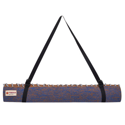 Cosmorugs Cotton Striped Yoga Mat Blue and Maroon Mixed Color Open End