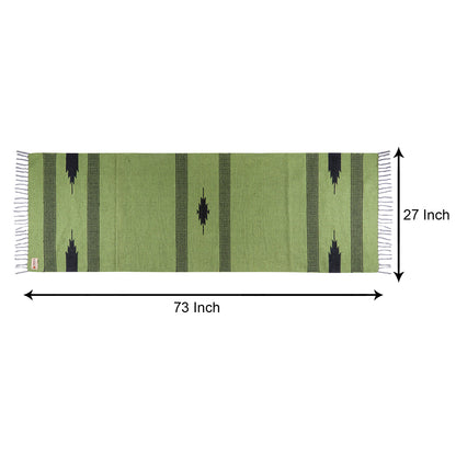 Cosmorugs Premium Cotton Yoga Mat with Hand Design 3mm Thick & Durable