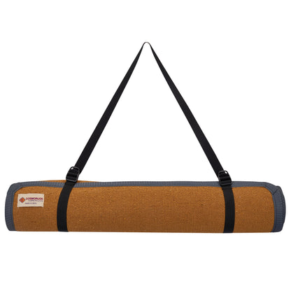 Cosmorugs Antiskid Rubber Backing Cotton Yoga Mat with Alignment Line