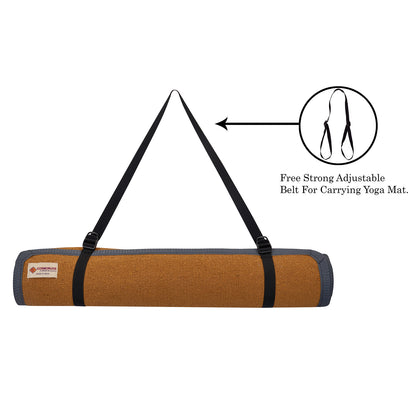 Cosmorugs Antiskid Rubber Backing Cotton Yoga Mat with Alignment Line