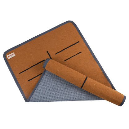 Cosmorugs Cloth Backed Yoga Mats with Alignment Lines for Perfect Grip