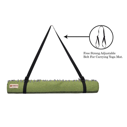 Cosmorugs Premium Cotton Yoga Mat with Hand Design 3mm Thick & Durable