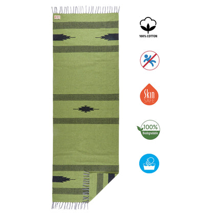 Cosmorugs Premium Cotton Yoga Mat with Hand Design 3mm Thick & Durable