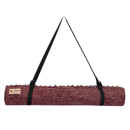 Cosmorugs Cotton Yoga Mats Mix of Maroon and Beige Color with Open End