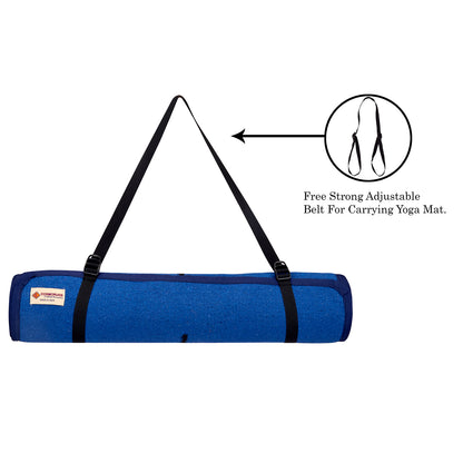 Cosmorugs Antiskid Rubber Backing Cotton Yoga Mat with Alignment Line